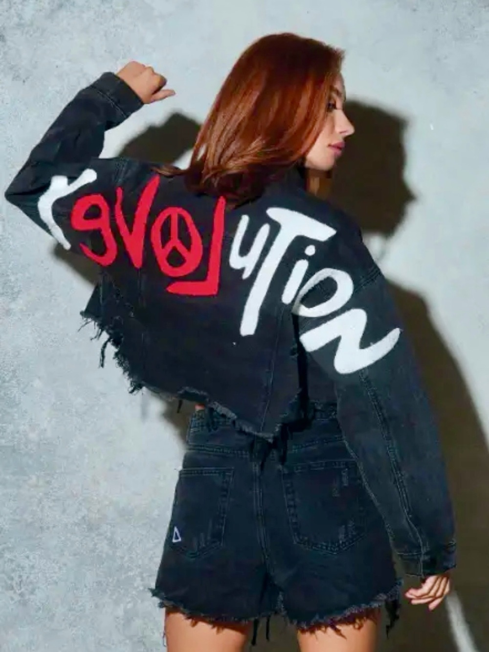 Revolution Love Crop Denim Jacket